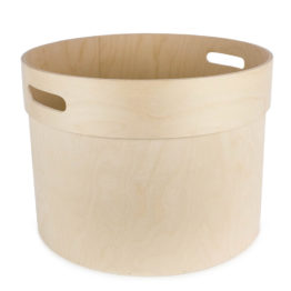 Plywood barrel with handles