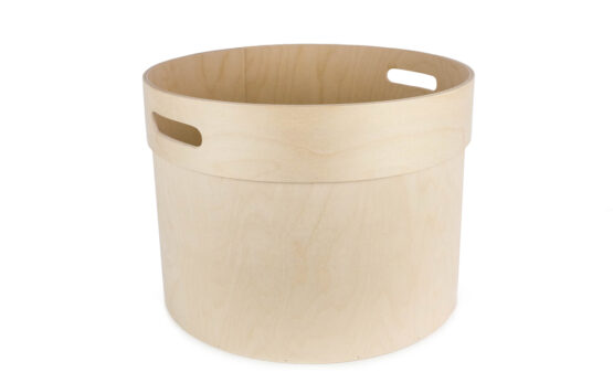 Plywood barrel with handles